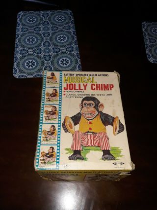 Battery Operated Musical Jolly Chimp 1960 