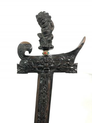 Antique Indonesian Balinese Bali Knife Dagger Sword Keris Kris Blade 2