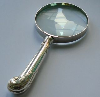 William Hutton Sheff 1902 Hm Sterling Silver Handle Magnifying Glass Edwardian