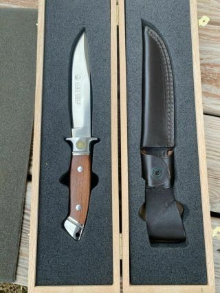 Vintage German Puma Knife Custom Made Knife With Box & Leather Sheath
