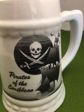 Vintage Pirates Of The Caribbean Coffee Mug Disney Large Late 80s