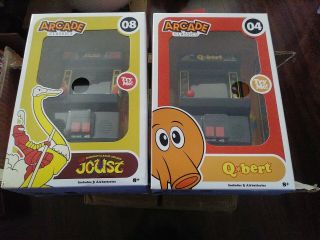 Mini Arcade Game Classics - Q Bert 04 & Joust 08 - - Set Of 2