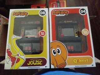 Mini Arcade Game Classics - Q Bert 04 & Joust 08 - - Set of 2 2