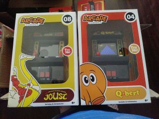 Mini Arcade Game Classics - Q Bert 04 & Joust 08 - - Set of 2 3
