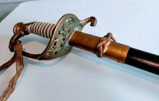 Wolf Brown German Made Us Naval Sword With Scabbard.