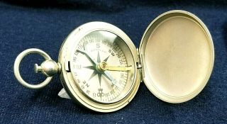 Vintage Wwii U.  S.  Military Field Gear Wittnauer Compass Great