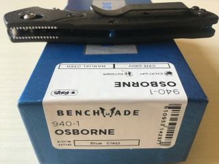 Benchmade 940 - 1 Osborne Cpm - S90v Steel Carbon Fiber Scales Slightly