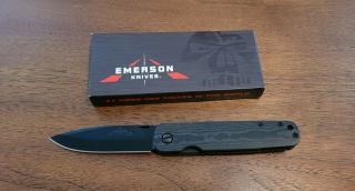 Emerson Knives A - 100 Bt Richlite With Black Liners Full Size Knife