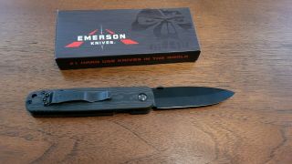EMERSON KNIVES A - 100 BT Richlite with Black Liners Full Size Knife 2