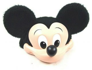 Vtg 90s Mickey Mouse 3d Hard Plastic Face Hat Disney Mesh Snapback Ears Made Usa