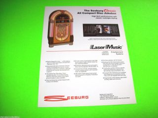 Sccd - 2 " Classic Nostalgia " By Seeburg Jukebox Phonograph Flyer Brochure
