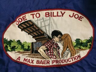 Ode To Billy Joe Max Baer Production Film Jacket Crew Cast Vtg Macon County Line