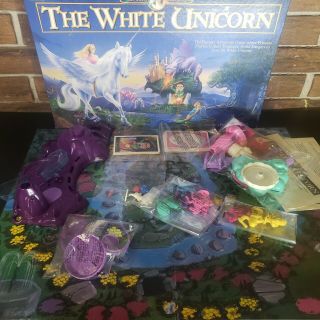 The White Unicorn Board Game Family Vintage (1995) Complete