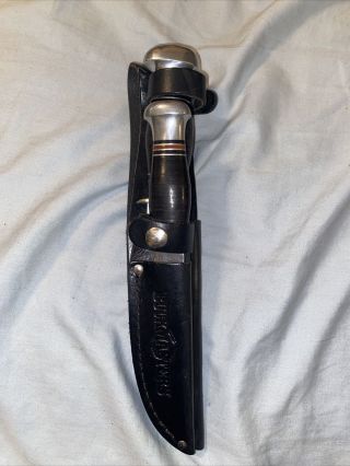 Vintage Remington Dupont Rh - 32 Hunting Knife With Sheath 2 Pack