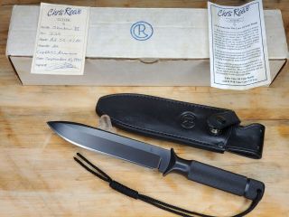 Vintage Chris Reeve Knife " Shadow 2 " 7 " Spearpoint Made In Sept.  1992 Fighting