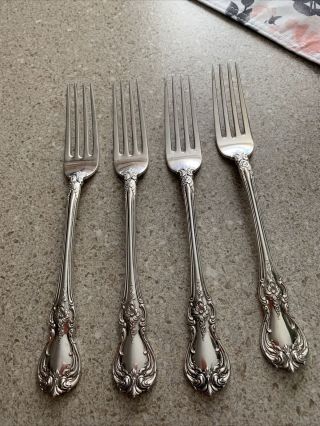 4 Towle Old Master Sterling Silver Place Fork -