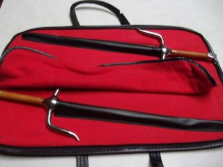 Real Sai Daggers Martial Arts Set Of Steel Japanese Style Taiwan Vintage 18 Inch