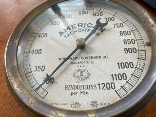 Vintage Mechanical Tachometer Gauge Schaeffer Budenberg Woodward Governor 2