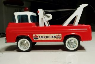 Vintage Nylint Toy Tow Truck American Oil Nylint On Wheels Pressed Steel 11 ".
