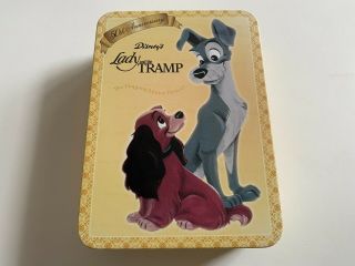 Disney 50th Anniversary Lady & The Tramp Watch Leather Band And Tin