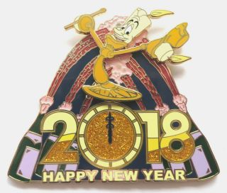 Wdi Imagineering Pin: Happy Year 2018 - Lumiere,  Le 200
