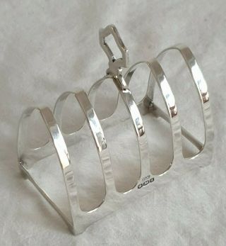 Small Dome Shaped Hallmarked Solid Silver Toast Rack - Sheff 1960
