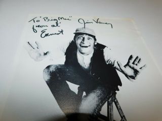 Vintage Jim Varney/Ernest P.  Worrell Hand Signed Autograph Inscribed 3