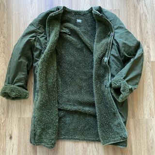 Vintage Swedish Military Green Army Jacket Liner Winter Cold Weather Coat C148