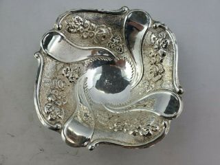 Vintage Sterling Silver Floral Repousse Greek Candy Bowl Dish Marked Ept Xeipoe