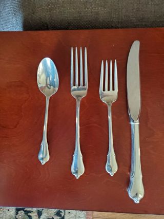 Wallace Sterling Grand Colonial 4 Pc Place Setting - Regular Size - No Mono