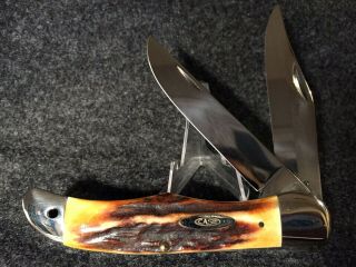 Vintage 1965 - 69 Case Xx 5265 Folding Hunter Stag Folding Knife