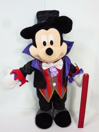 Disney Mickey Mouse Halloween Plush Dracula Vampire 24 " Doll Porch