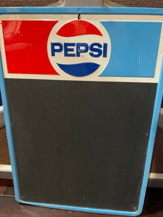 Vintage Pepsi Cola Chalkboard Sign Embossed
