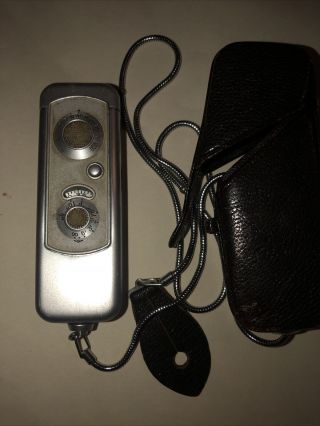 Vintage Minox Wetzlar Iii Subminiature Spy Film Camera W/ Leather Case