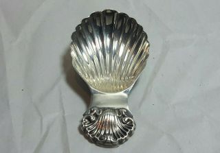 A.  E.  Jones Sterling Silver Small Candy Scoop/nut Spoon Scalloped 3 1/8 "