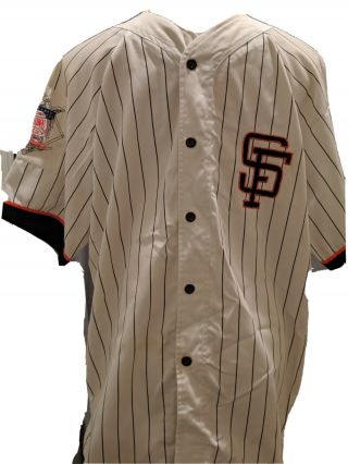 Vintage San Francisco Giants Throwback Baseball Pinstripe Starter Jersey Xl