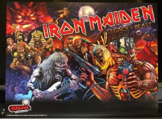 Stern Iron Maiden Pinball Artwork 8 1/2” X 11”