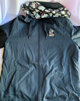 Walt Disney World Mickey Mouse Small Black Rain Coat Jacket
