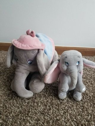 Disney Parks Baby Dumbo And Mrs Jumbo Storybook Circus Plush Doll Set 15 "