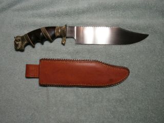 Jim Pugh Custom Buffalo Head Knife File Work Engraving This Knife Has Everything