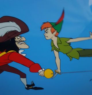 Peter Pan & Captain Hook Limited Edition Serigraph Cel With 11x14