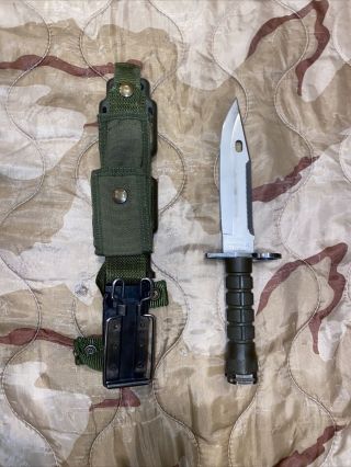 M9 PHROBIS III Buck 188 M9 Bayonet w Scabbard - 1987 dated 2