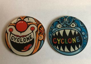 Cyclone Pinball Promo Plastic Key Chains Fobs Williams Set Of 2