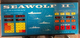Sea Wolf 2 Seawolf Ii Midway Arcade Marquee 24.  25” X 10.  5” Plexiglass