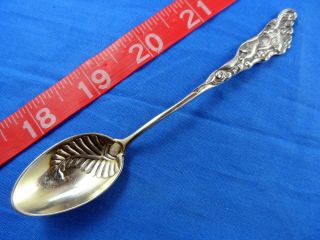 Antique Gorham Hizen Figural Fish In Waves 1883 Sterling Silver Spoon 4 - 3/8 "