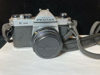 Vintage - Asahi Pentax K1000 Camera W/ 50mm Lens & Strap -