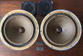 Vintage Pair Klh Model 6 Six 10 " Woofer Speakers W/ Tweeters And Tags
