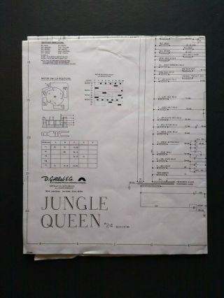 Gottlieb Jungle Queen Pinball Machine Wiring Diagram Schematic For 1977 Game