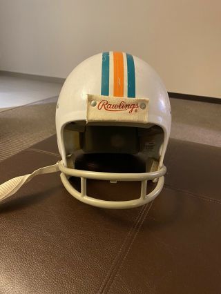 Vintage Miami Dolphins Rawling Football Helmet Medium Size 2