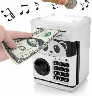 Musical Atm Savings Piggy Money Bank Machine With Code Lock For Kids,  Mini Electr